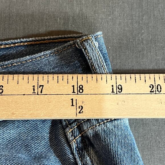 American Eagle Skater Jeans Womens 18 Blue Medium Wash Denim‎ Wide Leg Baggy - Picture 13 of 14